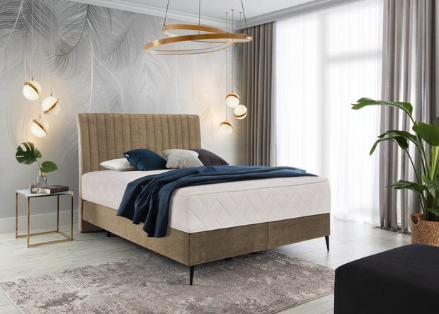 Boxspringbett mit Samtstoff Blanks Nube (1) & ELTMPL-BED-BLANCA-BOXSPRING-NUBE