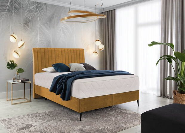 Boxspringbett mit Samtstoff Blanks Nube & ELTMPL-BED-BLANCA-BOXSPRING-NUBE