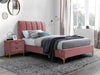 Polsterbett mit Samtstoff Mirian Rosa & SMP-PAT-MIRAGE-VELVET-PINK