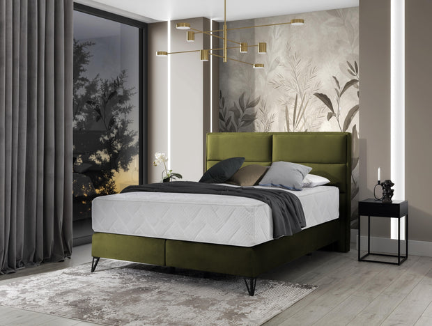 Boxspringbett mit Samtstoff, Safro Grün & ELTMPL-BED-SAFIRO-BOXSPRING-NUBE-33