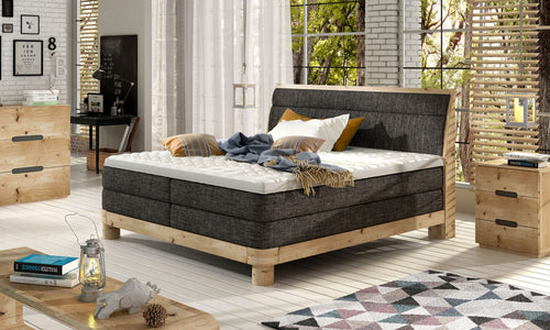 Boxspringbett Donatello Legno Cappuccino & WRSLPL-PAT-DONNA-BOXSPRING-WOOD