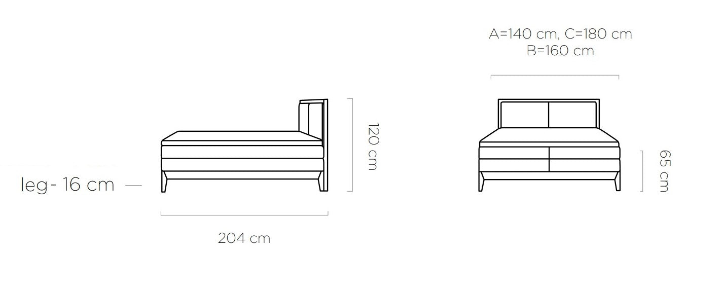 Boxspringbett Idalis Legno Grau (2)