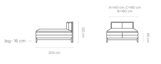 Boxspringbett Idalis Legno Grau (2)