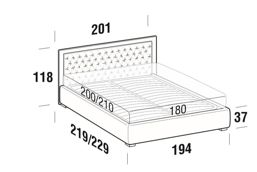 Polsterbett Monetis Braun (7)