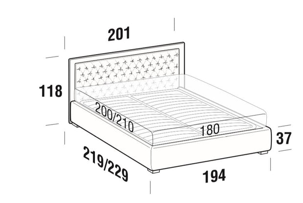 Polsterbett Monetis Braun (7)