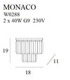 Wandleuchte Monaco W0288 Gold (1)