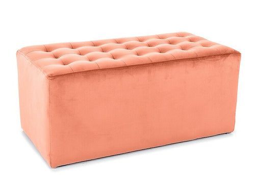 Pouf mit Samtstoff Lori 2 Rosa