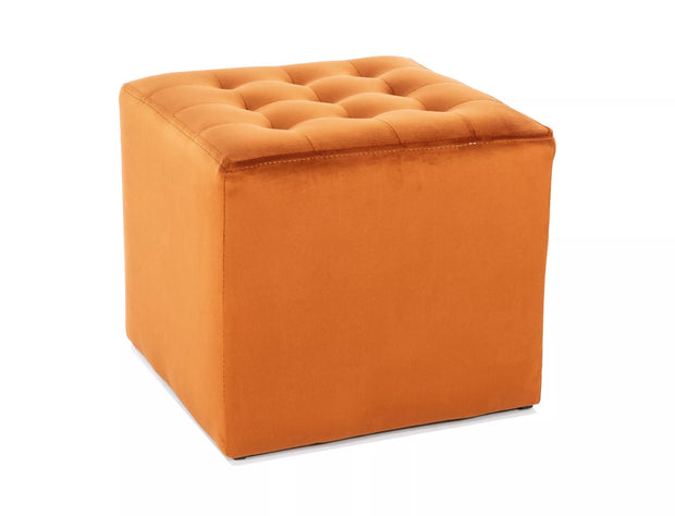 Pouf mit Samtstoff Lori Braun