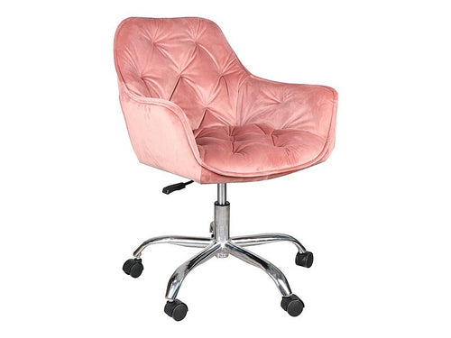 Bürostuhl mit Samtstoff Q-190 Rosa