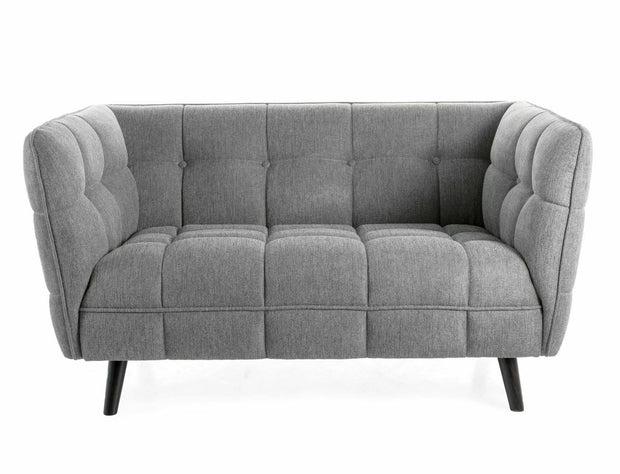 Sofa 2-Sitzer mit Stoff, Castello 2 Brego Grau