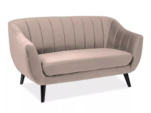 Sofa 2-Sitzer mit Samtstoff, Elite 2 Beige