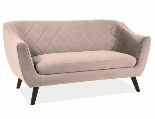 Sofa 2-Sitzer mit Samtstoff, Molly 2 Beige