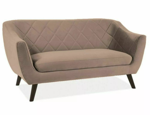 Sofa 2-Sitzer mit Samtstoff, Molly 2 Beige