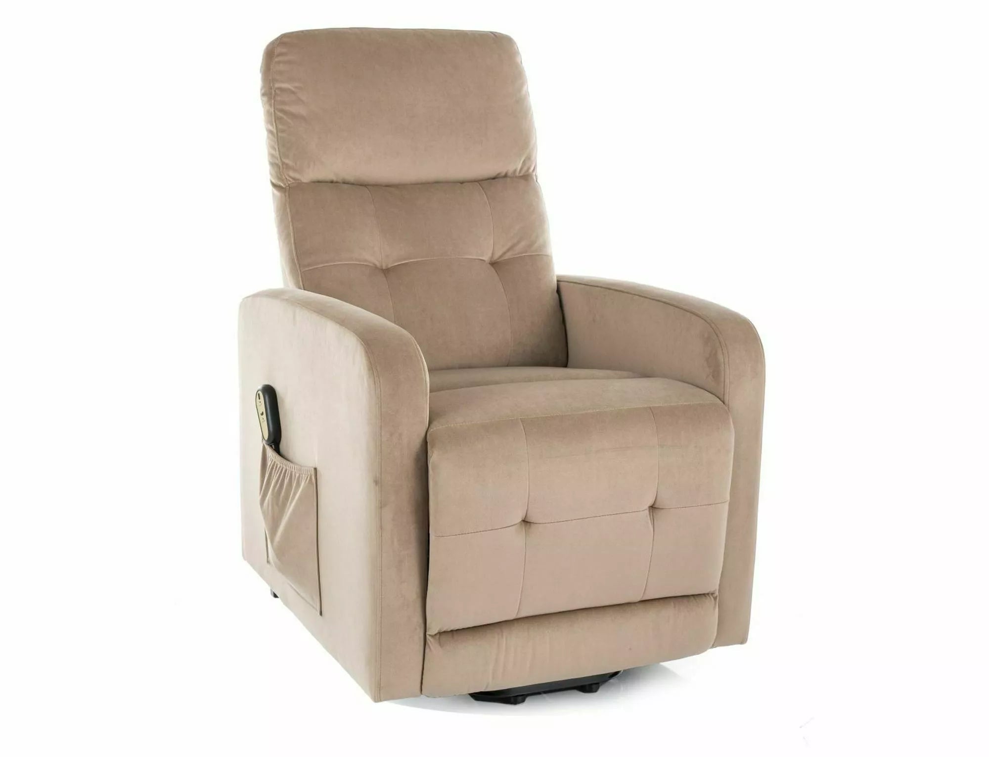 Elektrisch Relaxsessel mit Samtstoff Otus II Beige