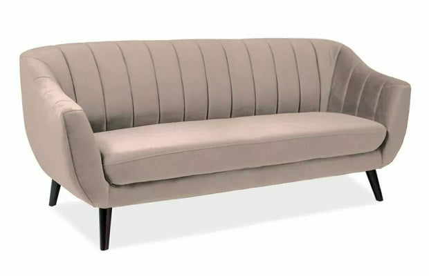 Sofa 3-Sitzer mit Samtstoff, Elite 3 Beige