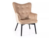 Sessel mit Samtstoff Carmen Beige