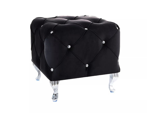 Pouf mit Stoff Hestia K Schwarz