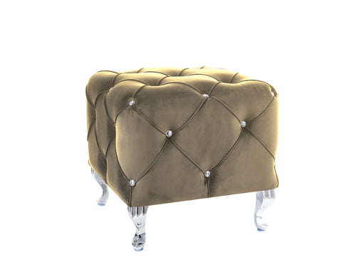 Pouf mit Stoff Hestia K Beige