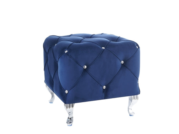 Pouf mit Stoff Hestia K Blau