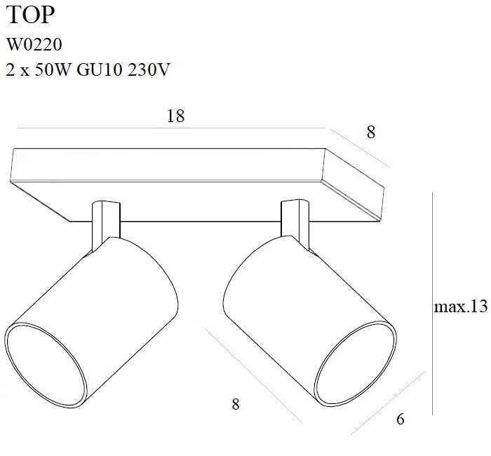 Wandleuchte Top W0220 Weiß (2)