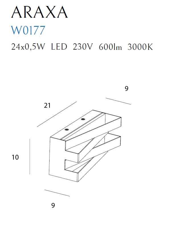 Wandleuchte Araxa W0177 Weiß (3)