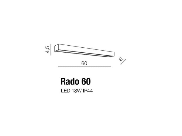 Wandleuchte Rado 60 AZ2079 Chrom (2)