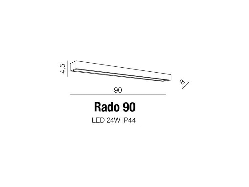 Wandleuchte Rado 90 AZ2083 Weiß (2)