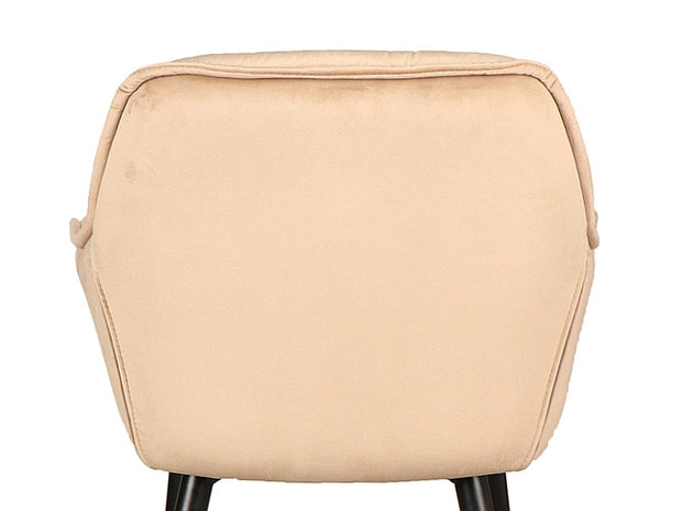 Barstuhl mit Samtstoff Clyde H-2 Beige (2)