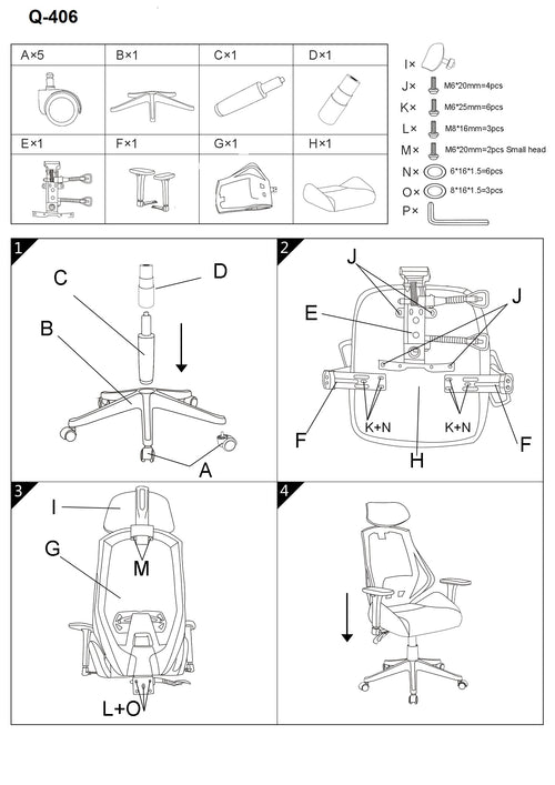 Bürostuhl mit Ökoleder und Stoff Qwin-406 Schwarz (1)