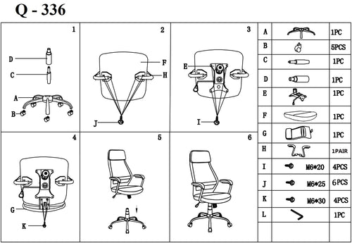 Bürostuhl mit Stoff Qwin-336 Blau (1)