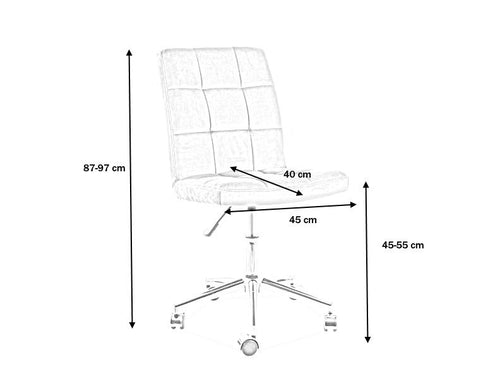 Bürostuhl mit Stoff Qwin-020 Grau (1)