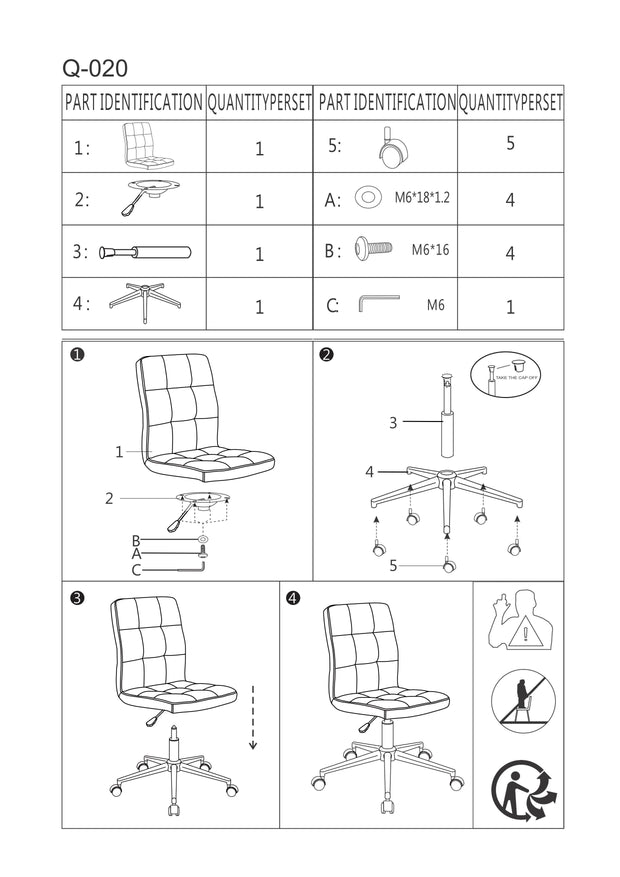 Bürostuhl mit Samtstoff Qwin-020 Rosa (2)