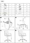 Bürostuhl mit Samtstoff Qwin-022 Gelb (1)