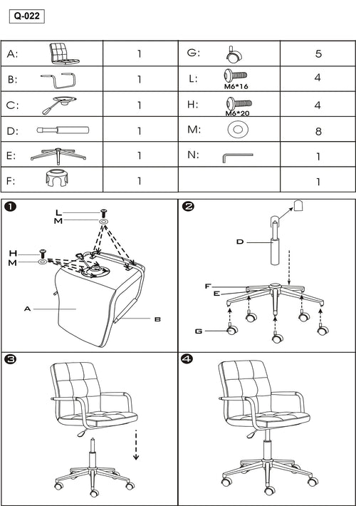 Bürostuhl mit Samtstoff Qwin-022 Gelb (1)