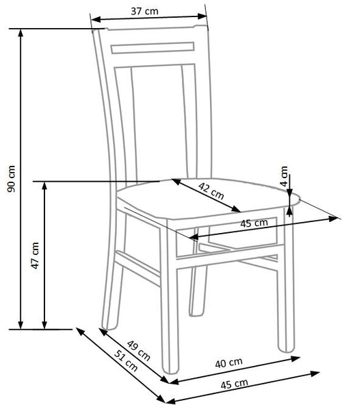 Esszimmerstuhl mit Stoff Hubbard VIII Grau (1)