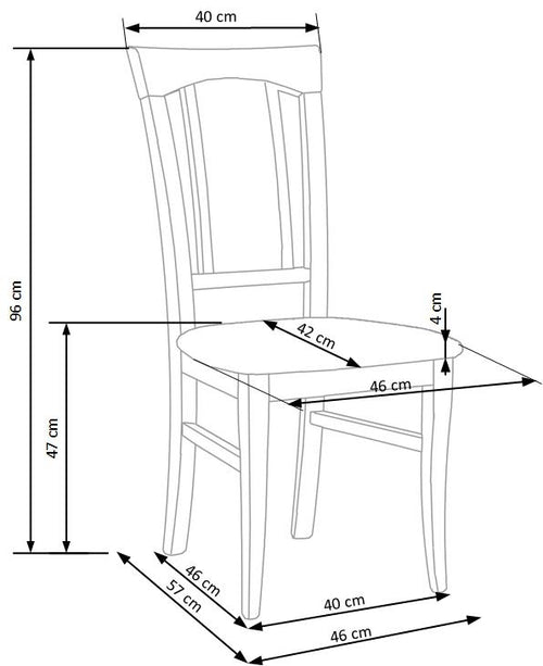 Esszimmerstuhl mit Stoff Korinne Grau (1)