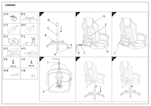 Gaming Stuhl mit Stoff Camira Gelb (1)