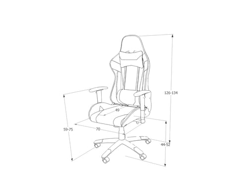 Gaming Stuhl mit Stoff Vesper Blau (1)