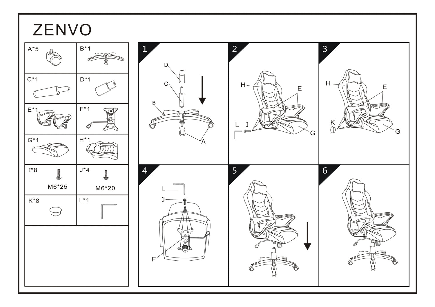 Gaming Stuhl mit Stoff Zenobio Grau (3)