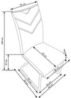 Esszimmerstuhl mit Ökoleder Kai-224 Weiß (2)