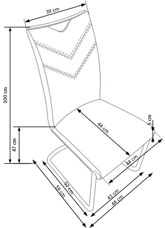 Esszimmerstuhl mit Ökoleder Kai-224 Weiß (2)