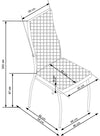 Esszimmerstuhl mit Ökoleder Kai-238 Grau (3)