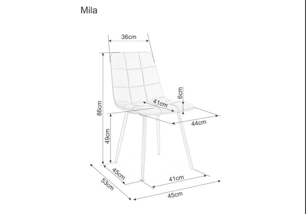 Esszimmerstuhl mit Samtstoff Miley Blau (4)