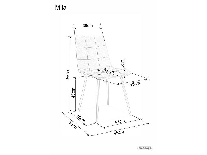 Esszimmerstuhl mit Samtstoff Miley Braun (3)