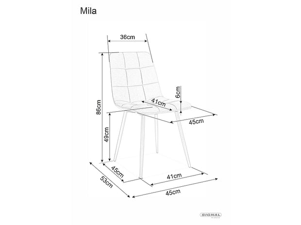 Esszimmerstuhl mit Samtstoff Miley Braun (3)