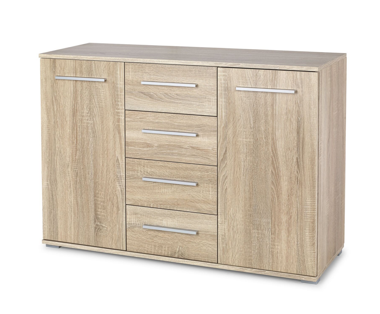 Sideboard mit 4 schubladen und 2 türen Liamis KM-4 Natürlich