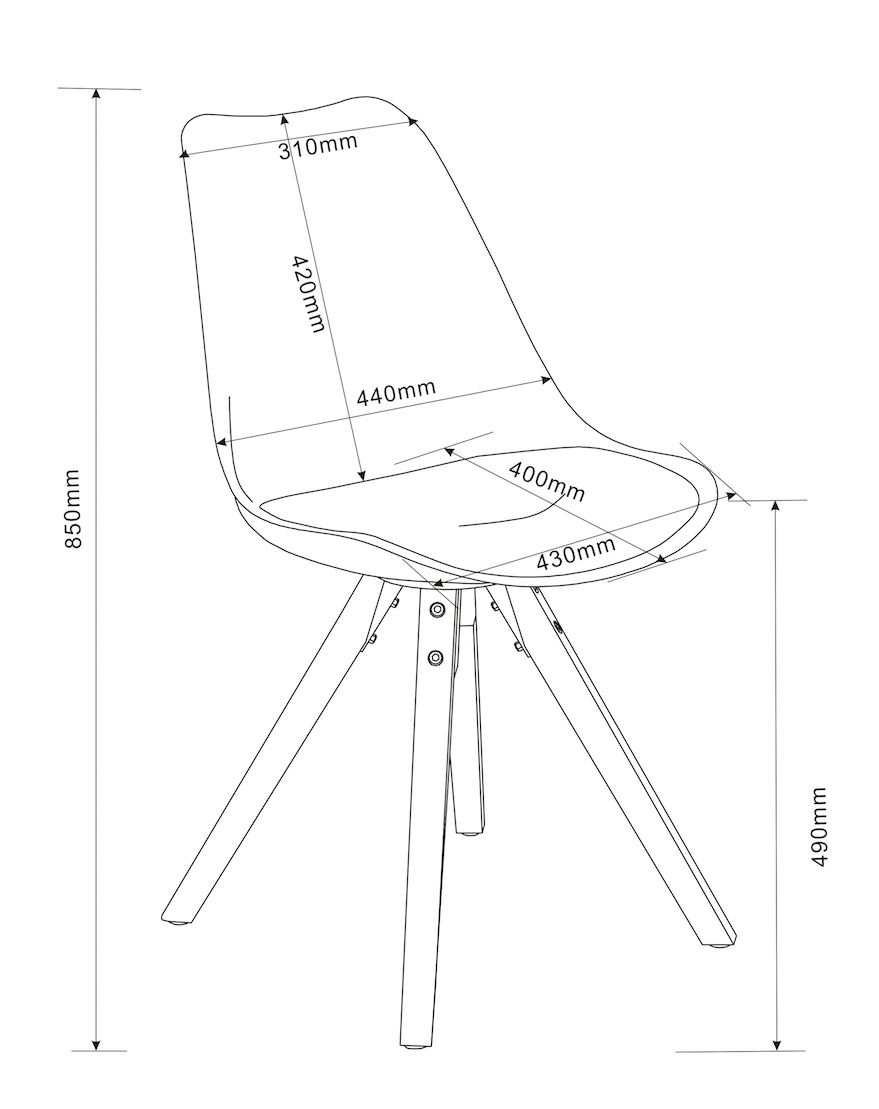 Esszimmerstuhl 2er Set Dima Weiß (7)