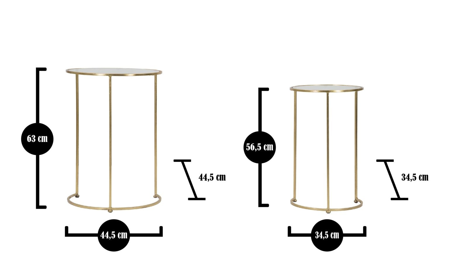 Beistelltisch 2er Set Simply Gold (6)