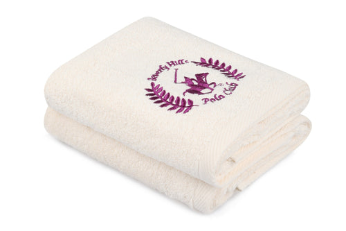 2er Set Badehandtuch Baumwolle Beverly Hills Polo Club 402 Creme, 50 x 90 cm