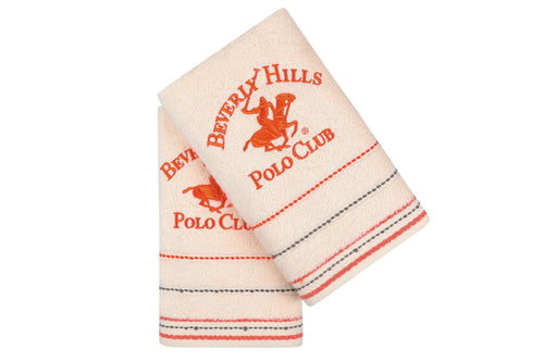 2er Set Badehandtuch Baumwolle Beverly Hills Polo Club 403 Creme, 50 x 90 cm (1)